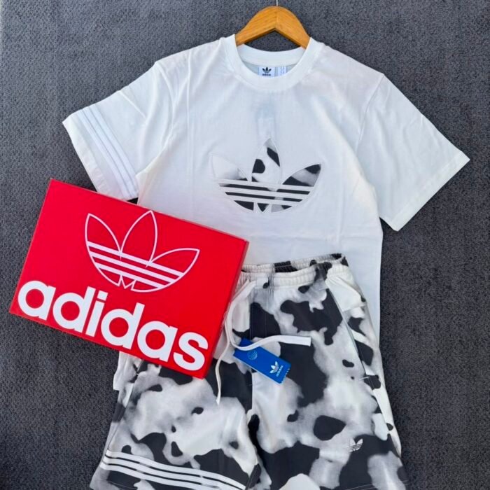 Ensemble Short Camouflage – Blanc