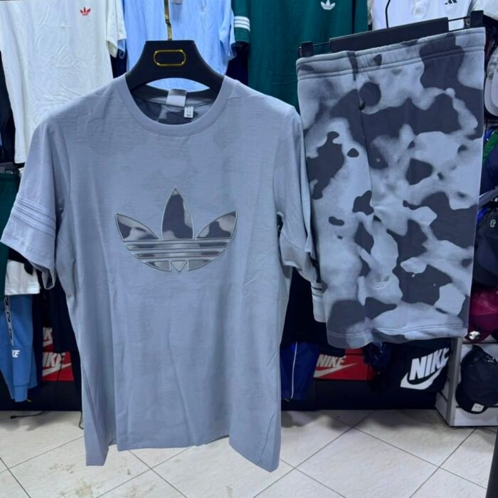 Ensemble Short Camouflage – Gris