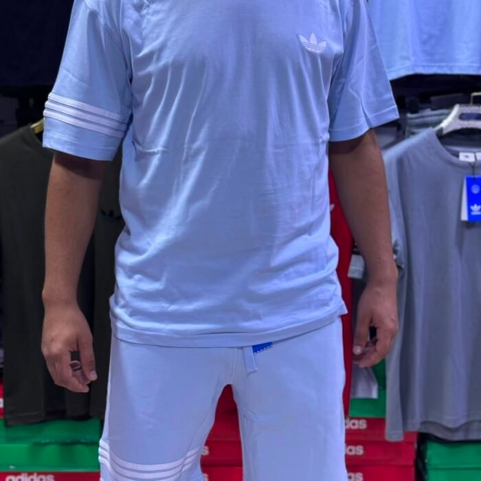 Ensemble Short Adidas - Bleu Ciel
